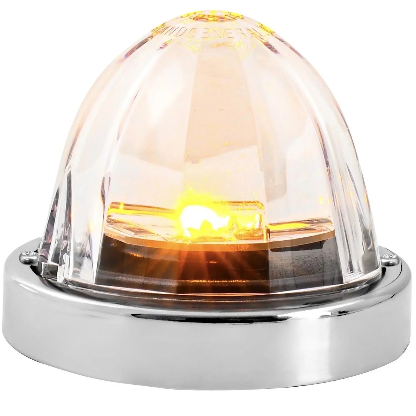 GG#81611 Grand General Super Star Watermelon Surface Mount Amber LED/Clear Lens Sealed Light With Bezel