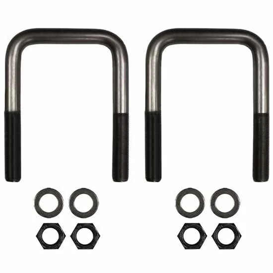 3/4 X 4 X 6.75 Inch Square U-Bolt Kit Fits Peterbilt Rear Air Leaf Suspension