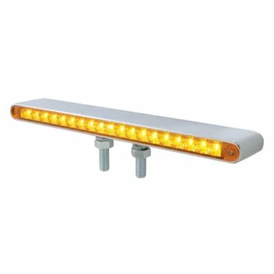 37944 19 LED 12 Reflector Double Face Light Bar - Amber & Red LEDAmber & Red Lens