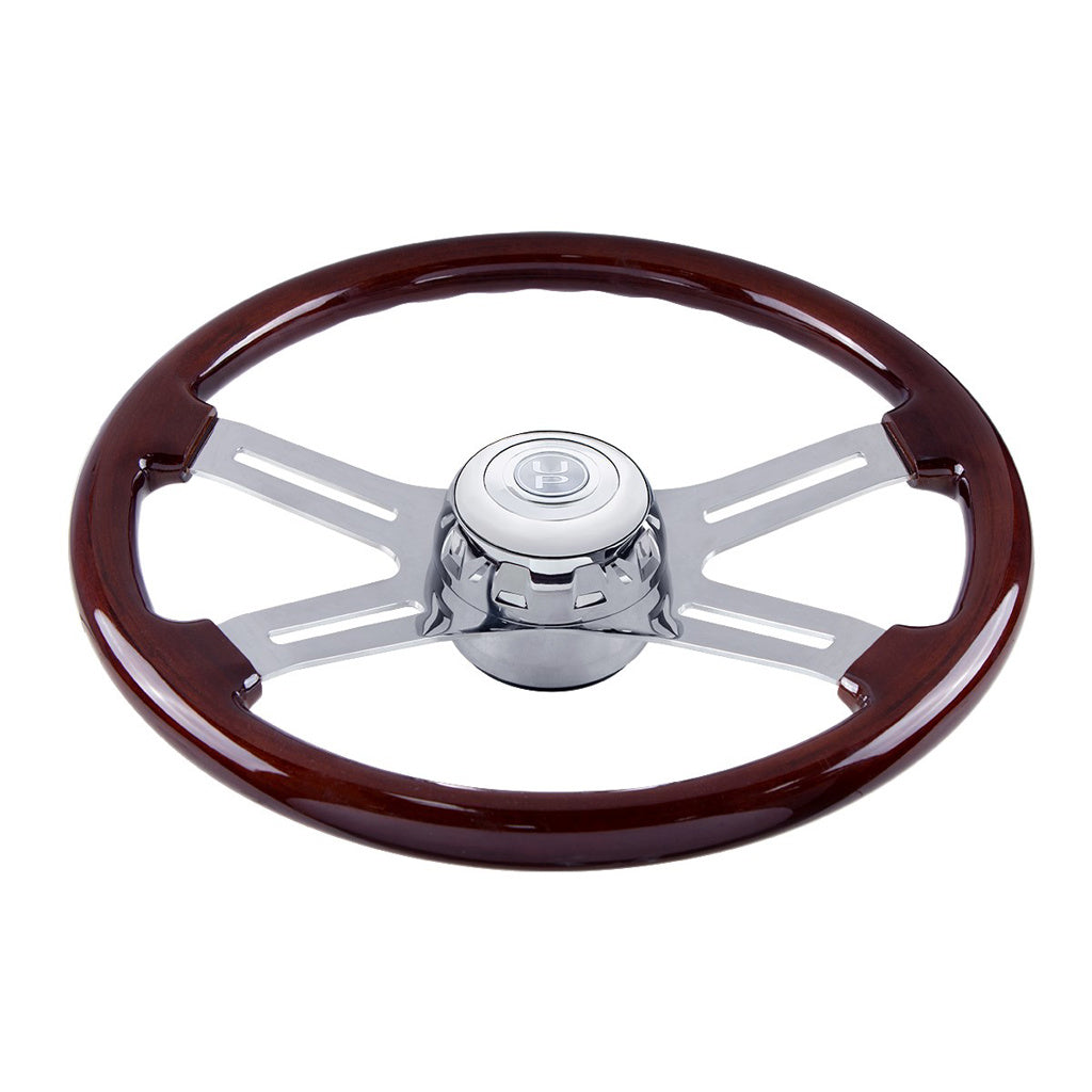 Chrome Steering Wheel Hub & Horn Button Kit For 2014-2025 Kenworth T680 & Peterbilt 579
