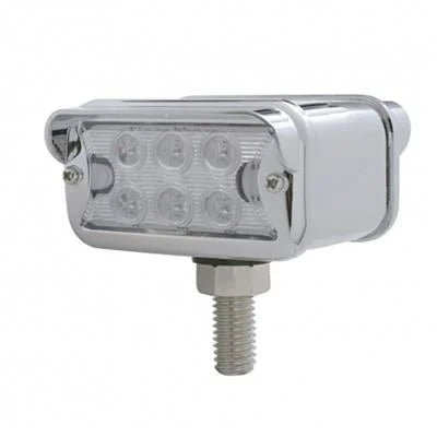 39415 12 LED Dual Function Double Face Light WVisor - T-Mount - Amber & Red LEDClear Lens