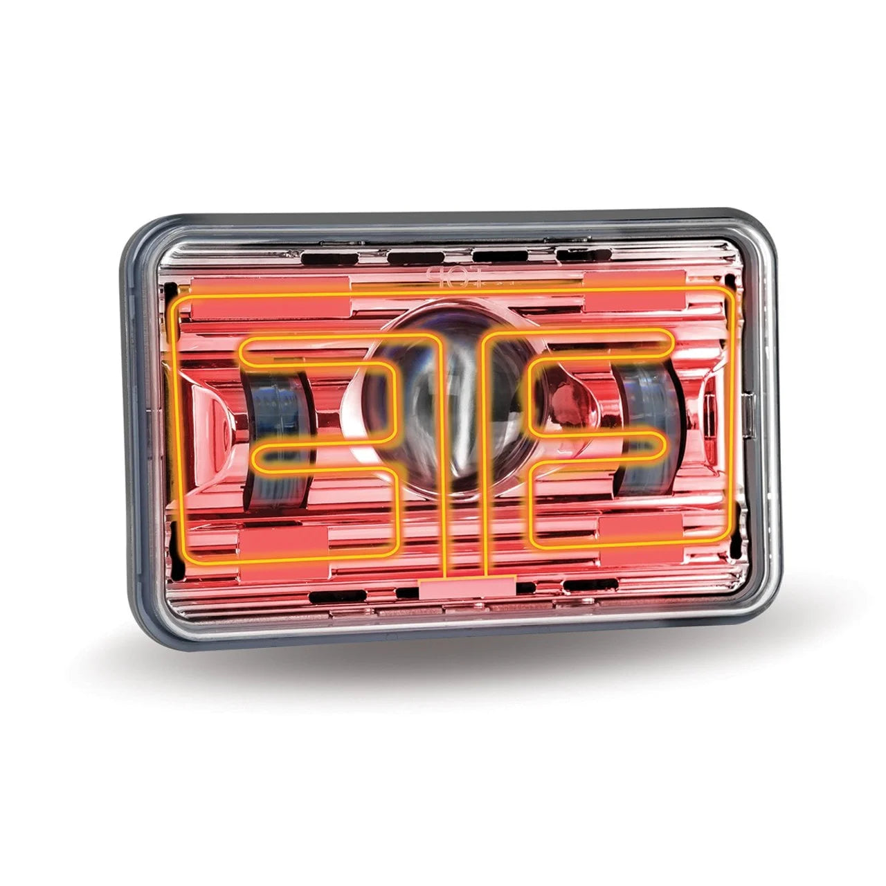 TLED-H11 4" x 6" Chrome Heated LED Projector Headlight High Beam