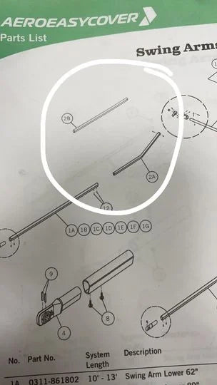 0311-861812 Upper Straight Arm