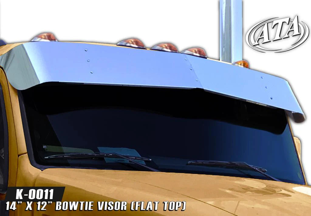 K-0011 14x12 KW Flat Top Bowtie Visor