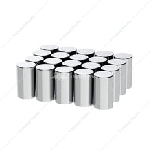 10013 33mm x 3-1/2" Chrome Plastic Cylinder Nut Covers - Thread-On (Color Box of 10)