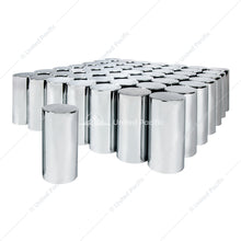 10034CB 33mm X 4-1/4" Chrome Plastic Tall Cylinder Nut Covers - Thread-On (60-Pack)