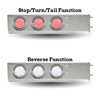TU-9209L3 - Mud Flap Hanger, with Flat Top, 6 x 4" Dual Revolution LEDs & Bezels