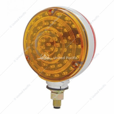 88 LED Single Stud Double Face Turn Signal Light - Amber & Red LED/Amber & Red Lens