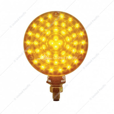 88 LED Single Stud Double Face Turn Signal Light - Amber & Red LED/Amber & Red Lens