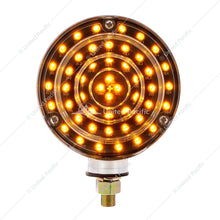 88 LED Single Stud Double Face Turn Signal Light - Amber & Red LED/Clear Lens