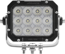 MWL-500 Maxxima Square MaxxBright LED Work Light, 8500 Lumens, 6000K Super Bright Daylight, Scene Light w/ 55° Spot Beam, Flood Light, Black Housing