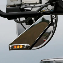N19950C-3Wire - Mirror Mount Side Signal Brackets (Red/Amber) Clear Lens Pair (304) 3 Wire
