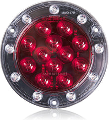 M85417R Red 21 LEDs Ultra Thin Round Hybrid Lightning STT/Back-Up LED Light