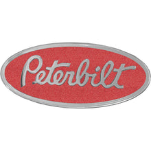 Peterbilt Emblem Engraved Oval Metallic Red