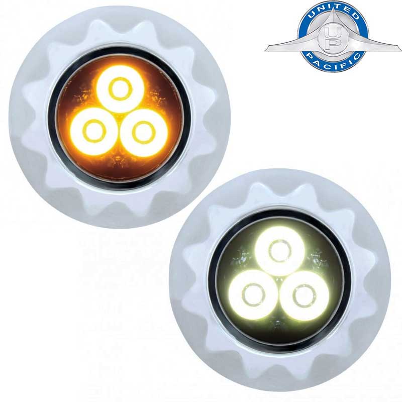 36682B 3 High Power LED Mini Warning Light w/Bezel in Dual Funtion