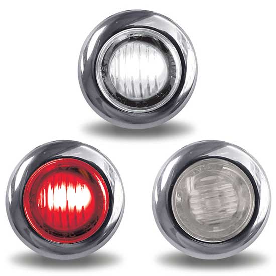TLED-BX3RW 3/4 Red Marker White Aux Mini Button