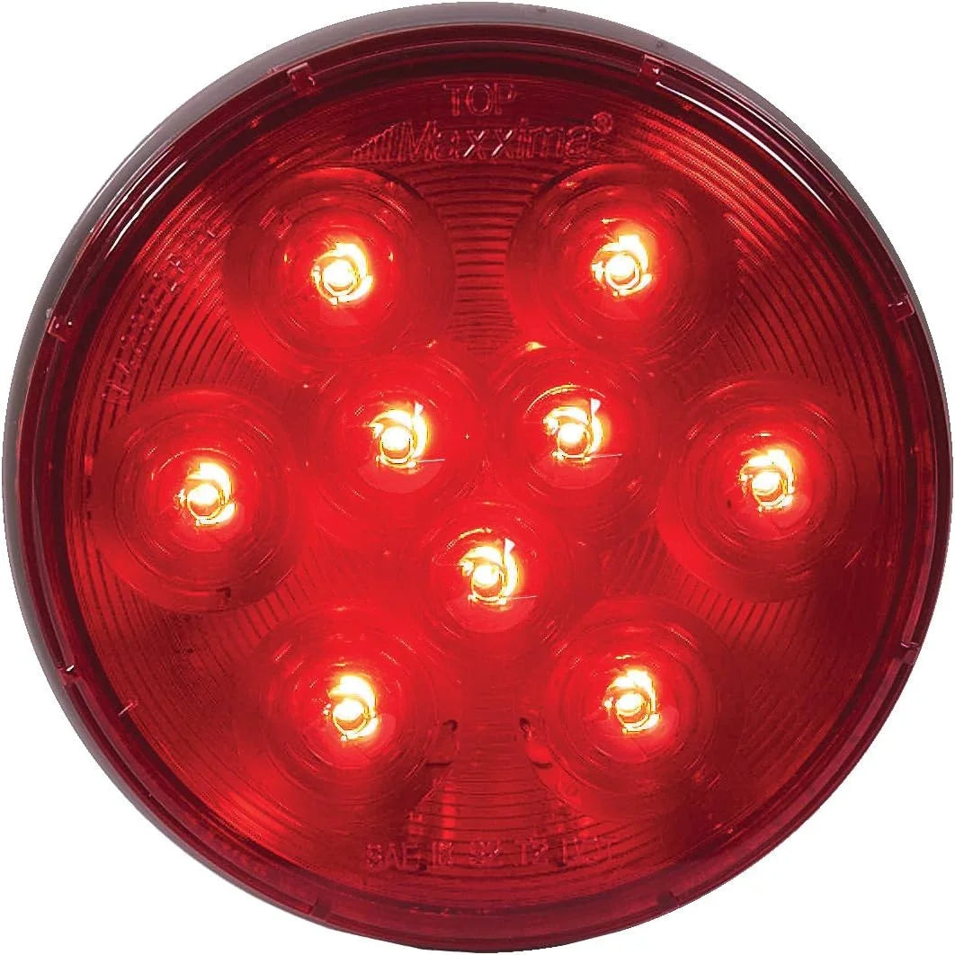 M42322R Lightning Red 4" Round Stop Tail Turn Light