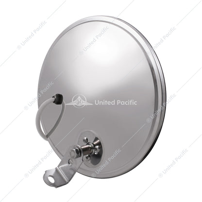 8-1/2" 430 Stainless Steel Heated 320R Convex Mirror - Offset Mounting Stud
