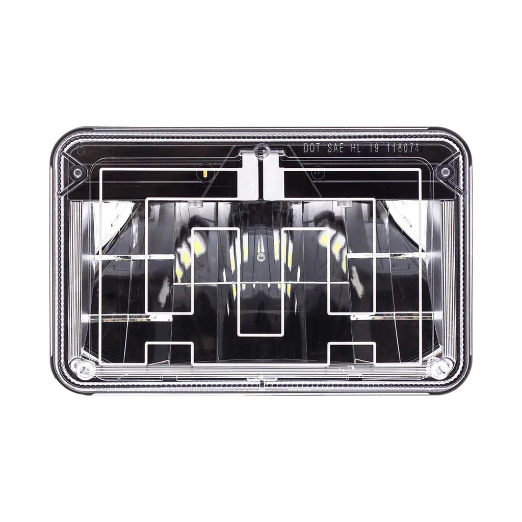 34136 Heated 4" X 6" LED Headlight With Polycarbonate Lens & Housing - High Beam