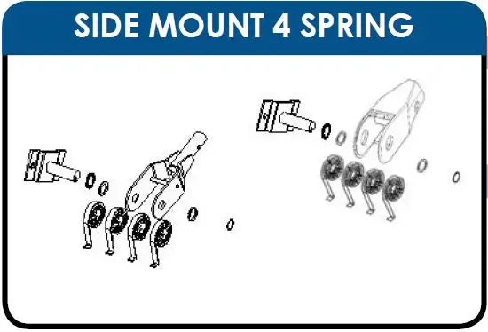 K0261A 4 Spring Clock Spring Assembly - Passenger Side