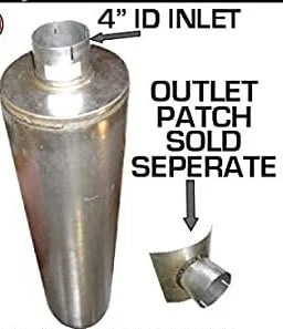 ARG-0436 Universal Muffler 4" ID End In and Out Muffler