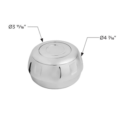 Chrome Steering Wheel Hub & Horn Button Kit For Peterbilt (1998-2005), & Kenworth (2001-2002)
