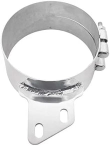 6" Stainless Butt Joint Exhaust Clamp - Angled Bracket