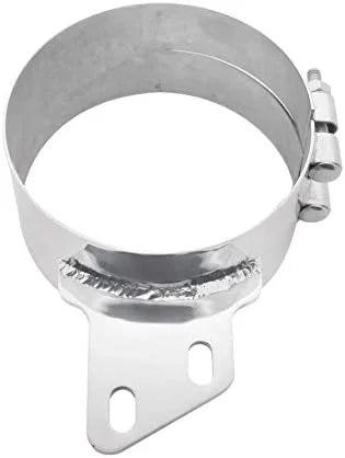 6" Stainless Butt Joint Exhaust Clamp - Angled Bracket