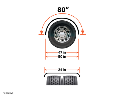 FS180S14MF Class Eight 80" MF Single Axle Fender