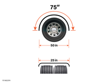 FX18025P Class Eight 25″ Poly Single Axle Fender - Black