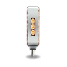 TLED-SDXC Clear Amber / Clear Red Turn Signal & Marker LED Double Face Fender Light with Chrome Reflector