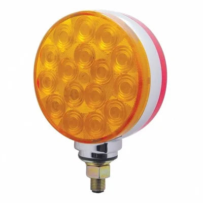 38719 Single Stud Reflector Double Face Turn Signal Light - Amber & Red LED