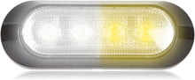 M20384WYCL 4 LED White/Amber Clear Ultra 0.9" Thin Profile Warning Strobe Light