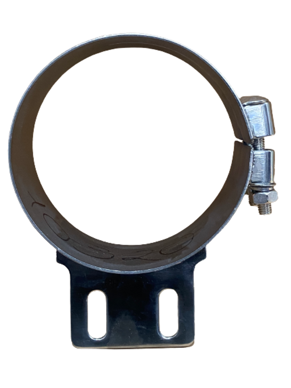 6" Stainless Butt Joint Exhaust Clamp - Straight Bracket