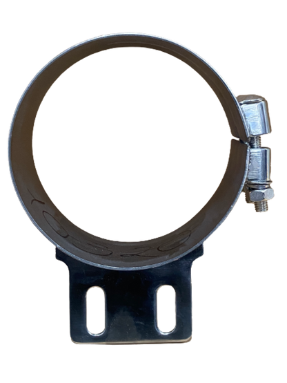 6" Stainless Butt Joint Exhaust Clamp - Straight Bracket