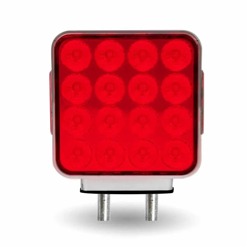 TLED-SDX Amber/Red 38 LED Turn Signal and Marker Double Face Fender Light With Chrome Reflector
