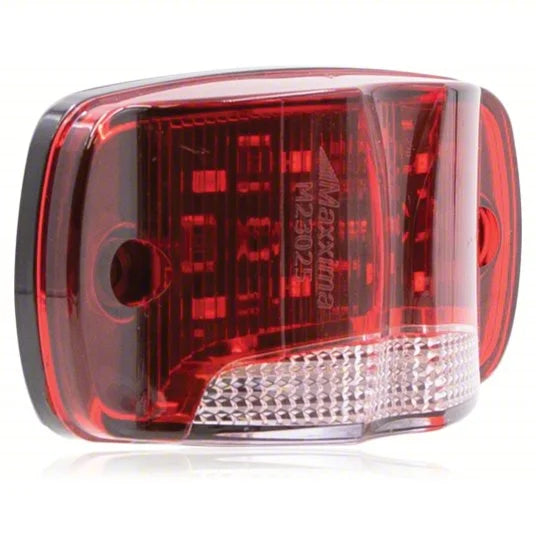 M23025RW-DC Maxxima Rectangular Red Clearance Marker P2PC with White Ground Light