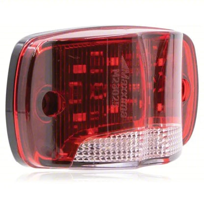 M23025RW-DC Maxxima Rectangular Red Clearance Marker P2PC with White Ground Light