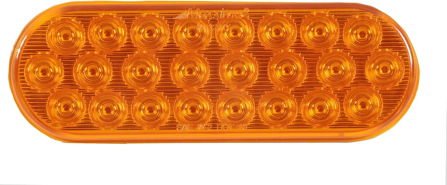 M63201Y Amber 6" Oval LED Warning Flasher Light