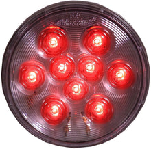 M42322RCL Red 4" Round Stop/Tail/Turn Light, Red Clear Lens, Grommet Mount