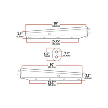 TU-9214 30″ Mud Flap Hangers – 2 1/2″ Bolt Spacing