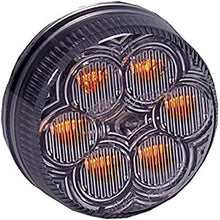 M34260YCL Amber 2" Round LED Clear Lens Clearance Marker Light