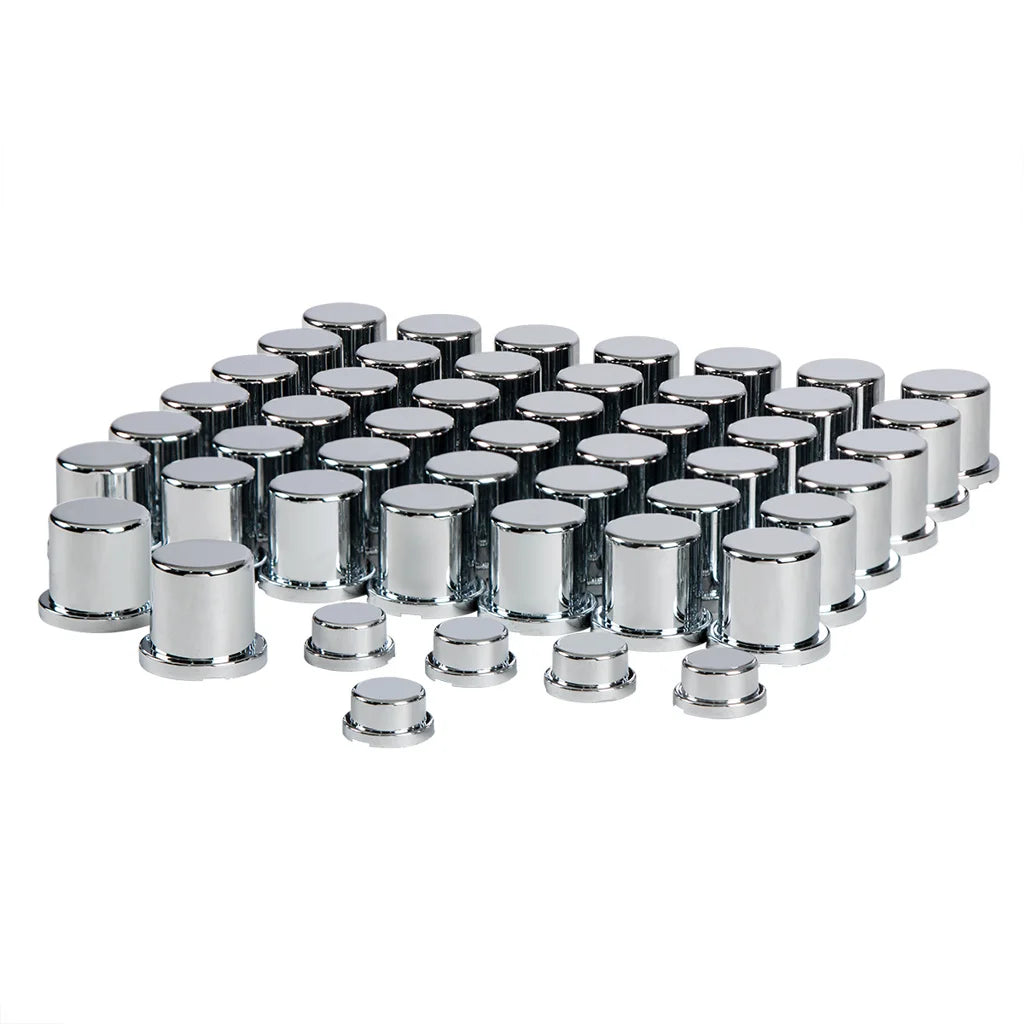 10773 Chrome Plastic Huck Rivet/Nut Cover Set