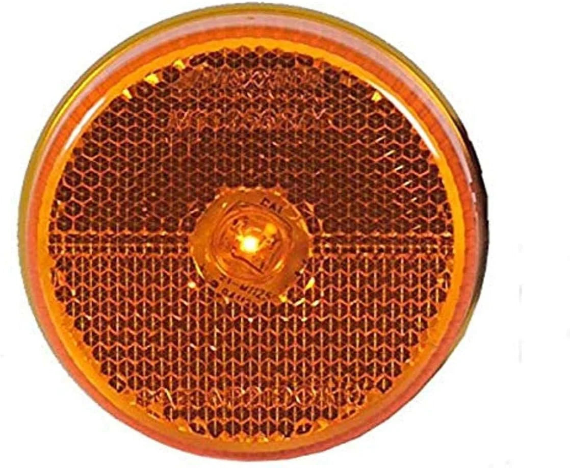 Maxxima M11256Y Amber 2-1/2" Round LED Reflectorized Clearance Marker Light