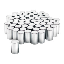 10013CB 33mm x 3-1/2" Chrome Plastic Cylinder Nut Covers - Thread-On (Color Box of 60)