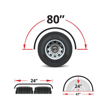 TFEN-S47B Smoke Mirror Black Fully Smooth Single Axle Fender with Rolled Edge