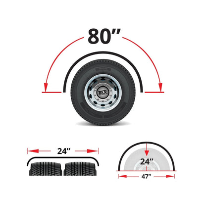 TFEN-S47B Smoke Mirror Black Fully Smooth Single Axle Fender with Rolled Edge