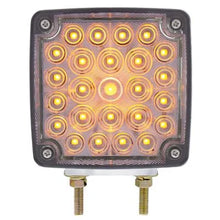 38758 52 LED Double Stud Double Face Turn Signal Light (Driver) - Amber & Red LEDClear Lens