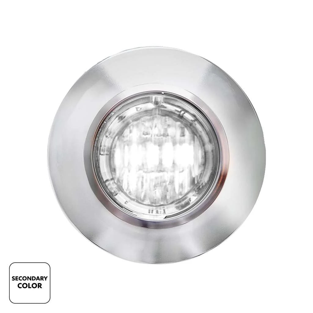UP#35936 United Pacific 2 LED 3/4" Mini Double Fury Light (Clearance/Marker) - Red & White LED/Clear Lens
