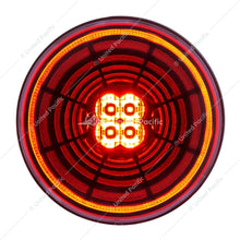 UP#36564 United Pacific 13 LED 4" Round Abyss Light - Red LED/ Red Lens (Stop, Turn & Tail)